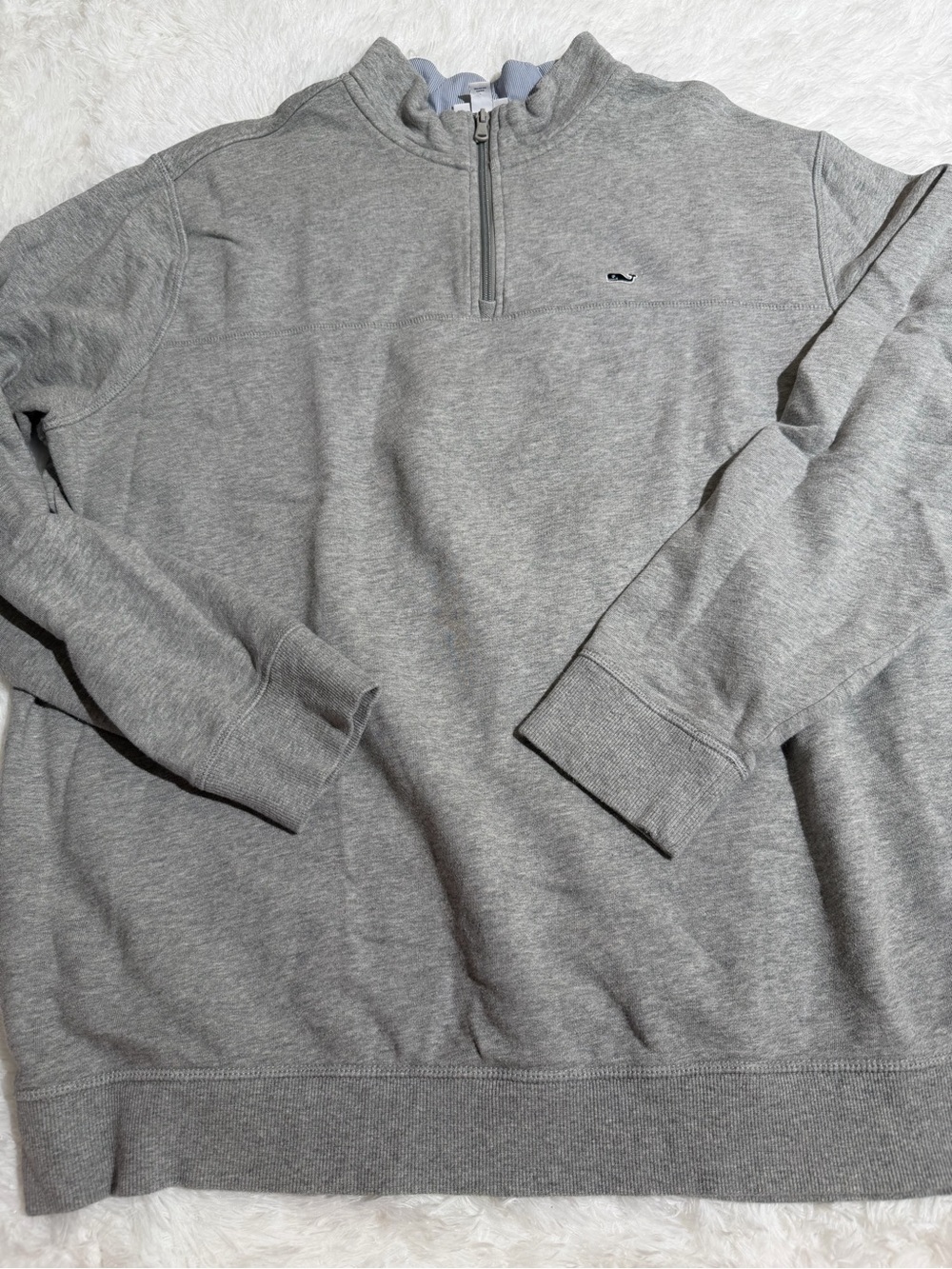 Vineyard Vines x Target Men's XL Light Gray quarter zip half zipper Sweater